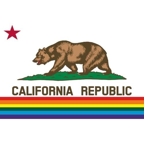California Rainbow Flag Yehoy hanging 90*150cm LGBT Gay Pride For Decoration