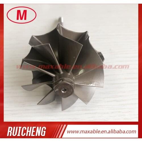 GT3076R 55X60mm 9 blades ball bearing turbo wheel/ turbine shaft&wheel for turbocharger