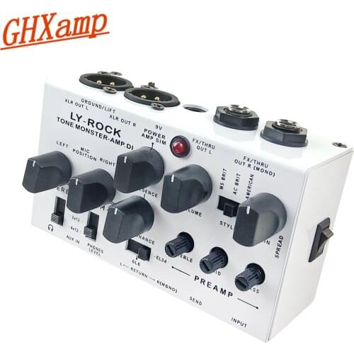 Guitar Cabinet Analog DI Box (8-in-1 0-Watt Stereo guitar speaker audio ) Tube Preamplifier Tone Mixer Microphone Practicing DIY