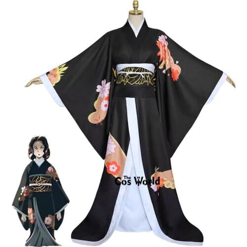 Demon Slayer: Kimetsu no Yaiba Kibutsuji Muzan Kimono Yukata Dress Outfit Anime Cosplay Costumes