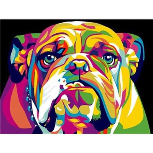 Colorful Animal Pug Poster Art Paintings Canvas Poster Print # Picture Home Decor Wall Art