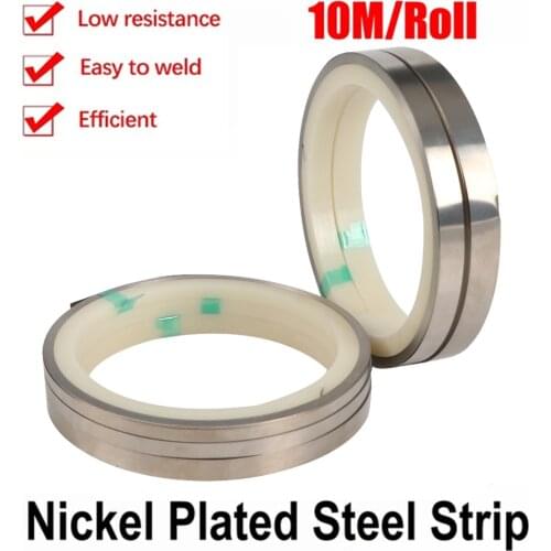 10m 0.1mm 18650 Li-ion Battery Nickel Strip Sheet Nickel Plated Steel Belt Tape Connector spot welding BMS Parts