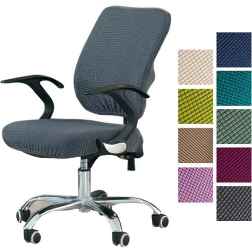 New 12 Colors Modern Spandex Computer Chair Cover Elastic Fabric Corn Kernel Split Office Chair Cover Easy Washable Removeable
