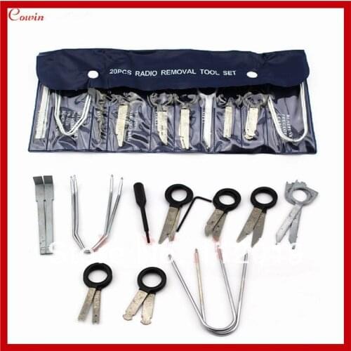 New Professional 20pcs/set Auto Car Door Clip Panel Trim Audio Radio Removal Installation Pry Tool Stereo Refit Tool set