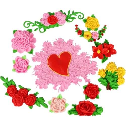 Lovely Rose Silicone Mold For Fondant Chocolate Epoxy Sugarcraft Mould Pastry Cup Cake Decorating Kitchen Accessories