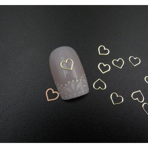 Silvery Cute Heart Metal Sticker Nail Art Metal Sticker Nail Art Decoration