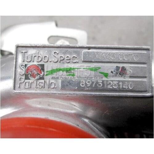 SHAN Free Ship RHF5 VF430015 VA430070 8973125140 Turbo For ISUZU Trooper 98-05 For Holden