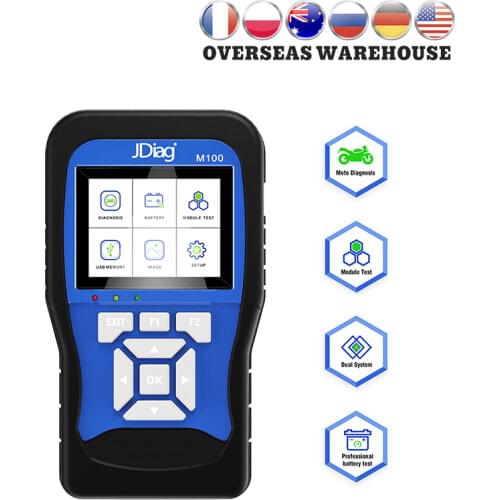 JDiag M100 Motorcycle Scanner Handheld Multi Language Diagnostic Motorcycle Scanning Tool General Motorcycle Accessories