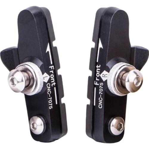 Road Bike C Brake Shoes With Mud Trough Wear-resisting Rubber Sheet Silent V Brake Block Pads Bicycle Parts