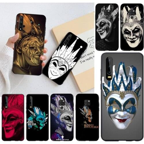YJZFDYRM DJ Boris Brejcha Black Cell Phone Case for Huawei P40 P30 P20 lite Pro Mate 30 20 Pro P Smart 2019 prime