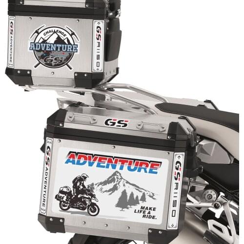 Motorcycle Tail Top Side Boxs cases panniers Luggage Aluminium Stickers Decals ADV GS Adventure For BMW R1150GS R1150 1150 case