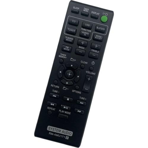 New Replacement Remote Control For Sony System Audio CMT-BT60B CMT-BT80W CMT-BT80WB