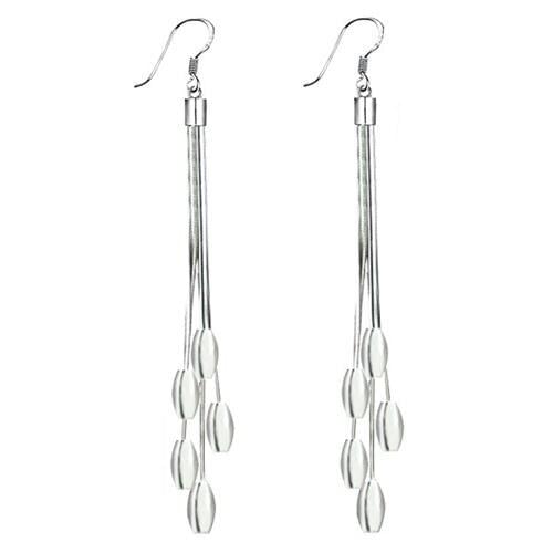 Womens Fashion Silver Plated Wedding Drops Long Tassel Hook Dangle Earrings hot