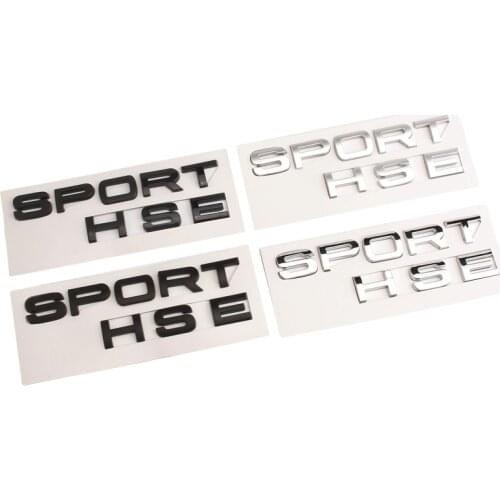 1 Set 3D ABS SPORT HSE Large Letter Boot Badges Emblem Rear Trunk Ellipse Car Stickers for Range rover Land rover Car Styling