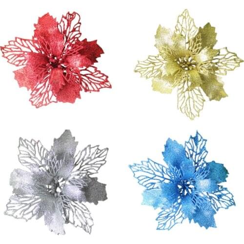 1PC 16CM Romantic Rosette Hanging Charm Party Decoration Christmas Tree Ornament Artificial Flower Christmas Tree Decor