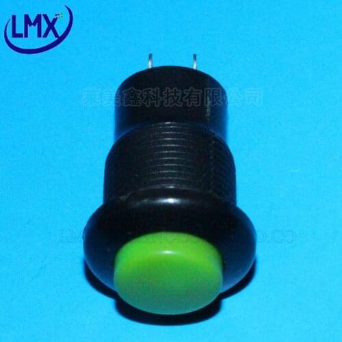 20PCS/LOT Push Button Switch Normally Open Momentary DS-313 Green Unlock Push Button Switch