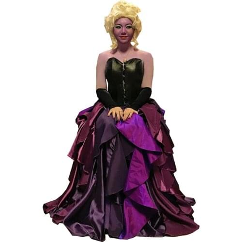 2018 NewDress Sea Witch Ursula Dress Cosplay Purple Costume Custom Made