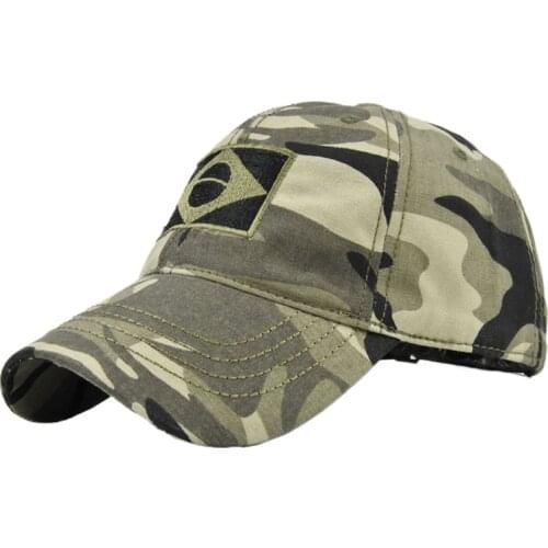 2021 Dropship Brazilian Style Men Cap Camouflage Baseball Cap Brazil Flag Cap Curved Brim Leisure Climbing Sunhat