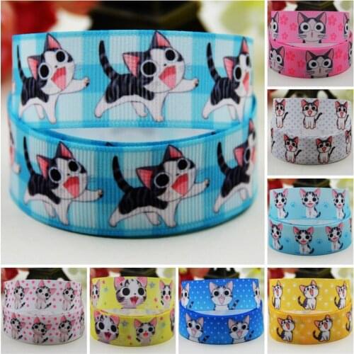 22mm 25mm 38mm 75mm Ruban satin Chis Sweet Home Cartoon Character printed Grosgrain Ribbon party decoration 10 Yards Mul088