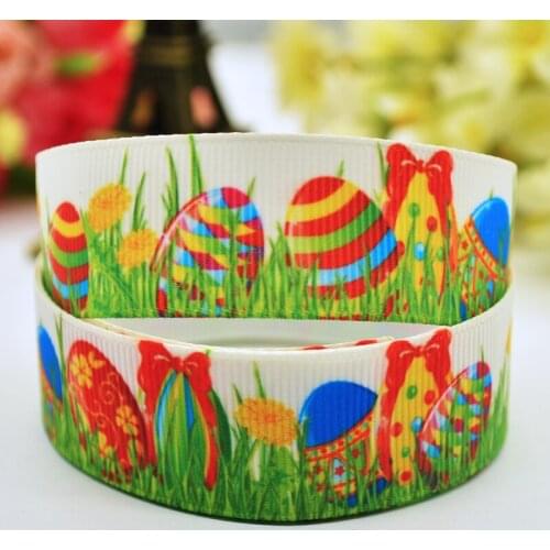 22mm 25mm 38mm 75mm Easter painted eggshell Cartoon Character printed Grosgrain Ribbon party decoration X-00038 10 Yards