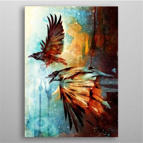 Animals 5d Diy Diamond Painting Cross Stitch Crows in Flight Diamond Embroidery Mosaic Full Square Rhinestone Gifts Home Decor