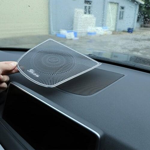 Aluminum Burmester Design Dashboard Speaker CoverTrim Car Sticker For BMW X5 F15 X6 F16 Car Accessories 2014-2017 LHD