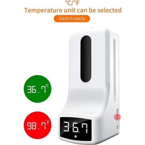 K9 pro infrared hand Temperature Measurement Disinfection touchles sanitizing liquid soap dispenser automatic thermometer Sensor