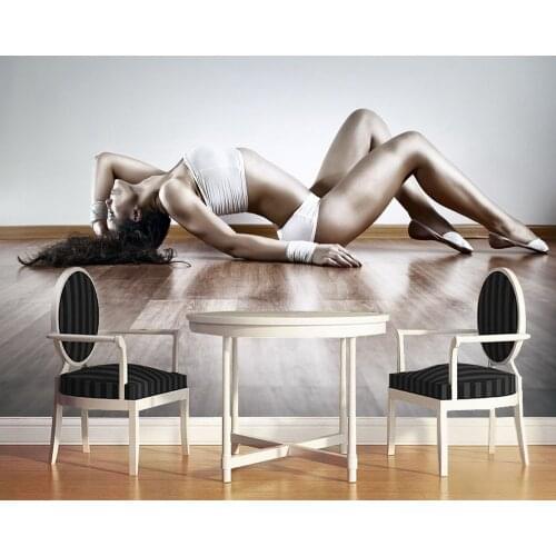 Free Shipping 3D Custom Wallpaper Sexy Body Art Photo TV Background Wall Hotel Decoration Mural Restaurant Bar Art Wallpaper