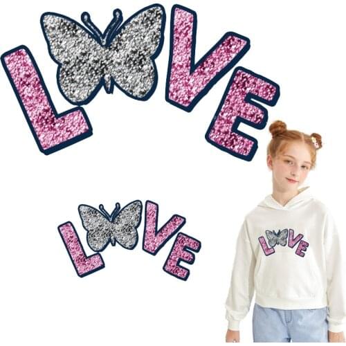 Diy butterfly iron on transfers for clothing thermo stickers patches on clothes parches ropa termoadhesivos iron-on transfer