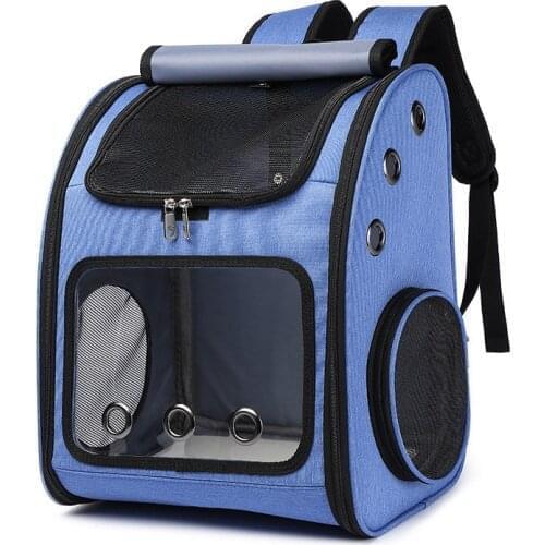 Breathable Backpack Pet Travel Portable Cat Bag Foldable Pet Oxford Dog Carrying Supplies Big Space Breathable Heat Dissipation
