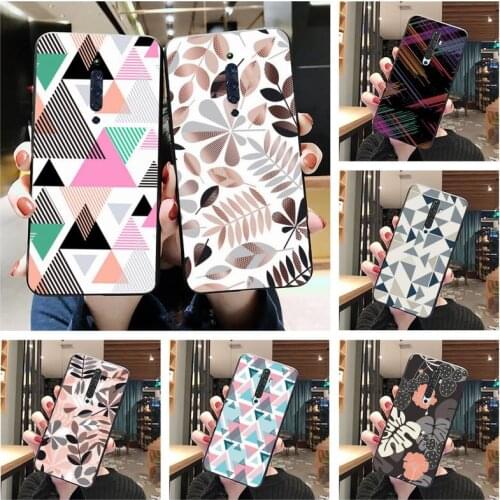 Geometric Figures Triangles Lines Phone Case For Oppo A5 A9 2020 Reno2 z Renoace 3pro A73S A71 F11