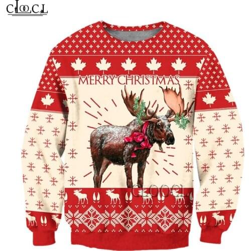 HX Christmas Reindeer 3D Printed Unisex Hoodie Merry Christmas Men Sweatshirt Zip Pullover Casual Jacket Tracksuit Drop Shipping