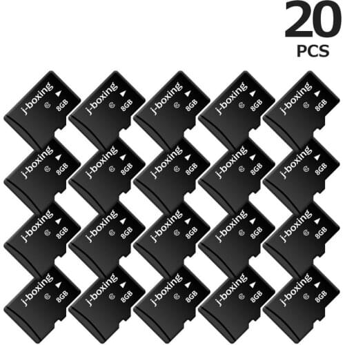 J-boxing 20PCS TF Card 128GB 64GB 32GB 16GB Flash Card USB Memory Card 8GB Class 10 for Smartphone/Tablet/GPS/Camera/MP3/MP4