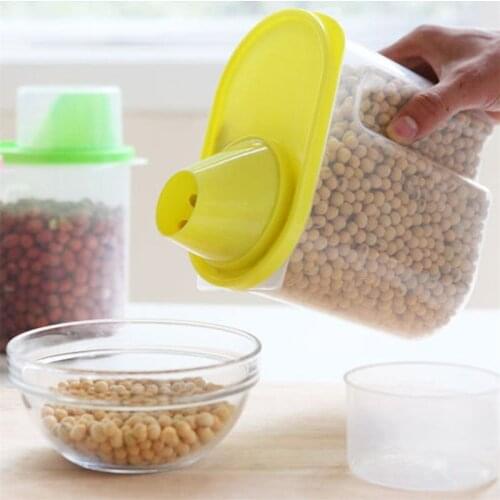 Dried Food Cereal Flour Pasta Food Storage Dispenser Rice Container Sealed Box 964E