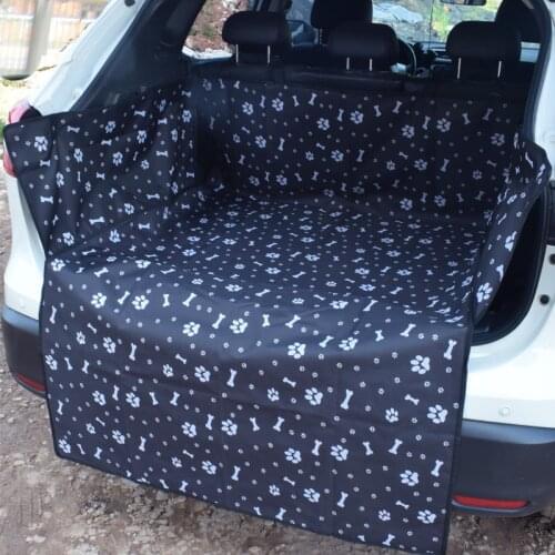 Mat Hammock Cushion Protector Pet Travel Car Back Seat Cover Waterproof Windproof Dog Print Black Carrier Car Rear Back Seat