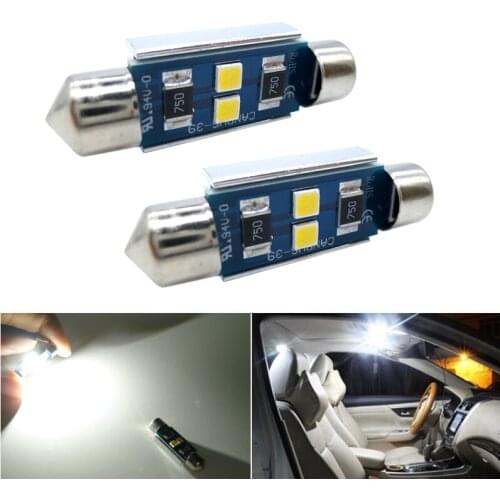 2x C5W LED CANBUS Bulb Festoon C5W Trunk Dome Map Bulb Light For VW Volkswagen Passat B6 B5 CC Golf 4 5 7 Polo Tiguan Touran
