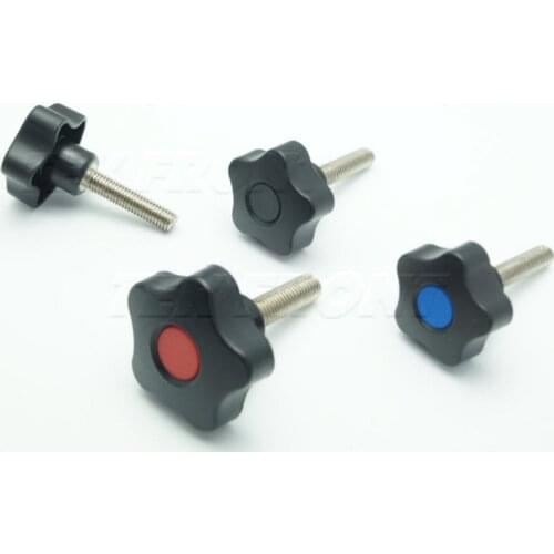 M10 male Thread 50mm Head Lobe Knob Black,Clamping Screw Knob .hand knob screw
