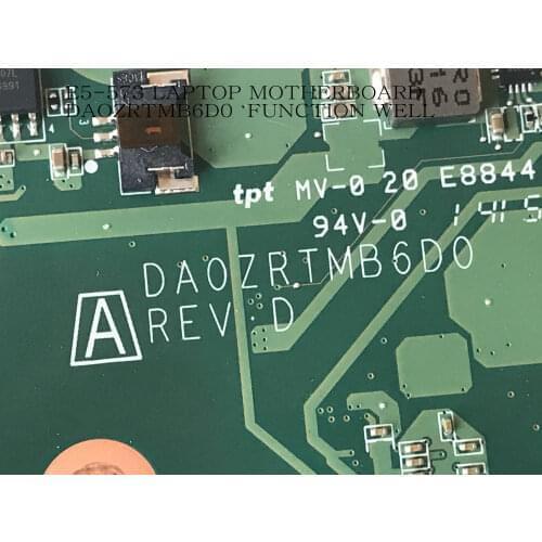 FAST SHIPPING STOCK DA0ZRTMB6D0 FOR ACER E5-573 LAPTOP MOTHERBOARD WITH CPU 2957U (QUALIFIED OK)