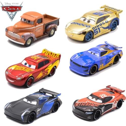 40 Styles Disney Pixar Cars 3 Metal Diecast Black Storm Jackson Lightning McQueen Truck Model Children Car Toy Christmas Gift