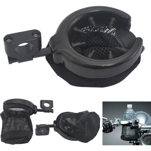 Motorcycle 25mm Handlebar Cup Holder Metal Drink Basket Fits For Honda Kawasak Harley Custom Dyna Fat Bob Motor Accessories