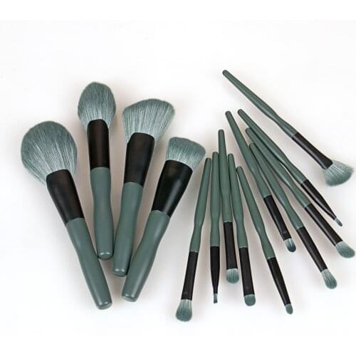 Makeup Brushes Set Portable Brushes14pcs Eyeshadow Brush Powder Plastic Handle Concealer Cosmetic Beauty Tool