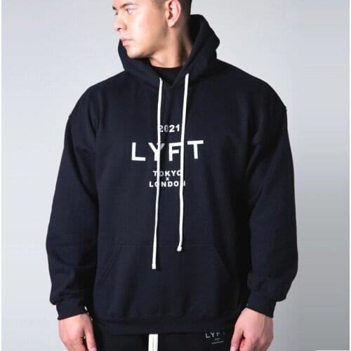 Lyft New Muscle Brothers Fitness Sweater Mens Hooded Pullover Sports Running Training Basketball Jacket
