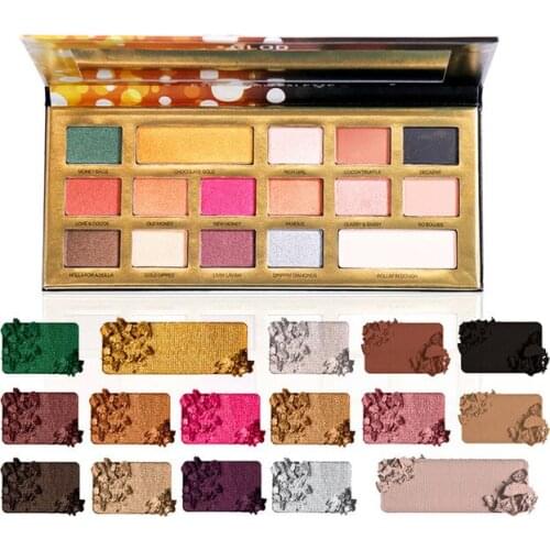 16 Colors Glitter Eyeshadow Makeup Pallete Matte Eye shadow Palette Shimmer and Shine Diamond Eyeshadow Powder Pigment Cosmetics