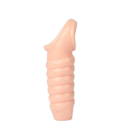 Condom Penis Sleeve Dick Extender Cock Enlargement Adult Sex Toys Man Intimate Goods Double Vibrator Condoms for Men Reusable