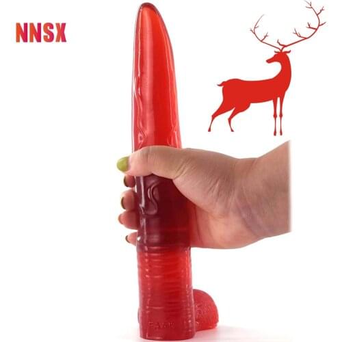 NNSX Wilderness Deer Simulation Penis Super Long 26cm Dildo Realistic Anal Plug for Women Men masturbation Sex Toys 18+ product