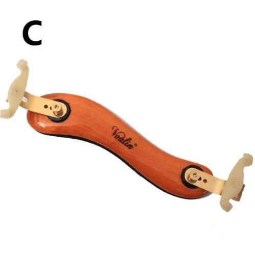 4/4 3/4 1/2 Adjustable Violin Shoulder Rest Pad Fiddle Shoulder Rest Padded Wooden Chin Rest Protector On For Acoustic Violin