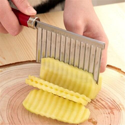 Stainless Steel French Fry Cutters Wavy Edged Vegetable Fruit Peeler Potato Cutter Tools Potato Chip Maker New cooking