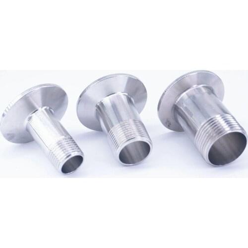1/2" 3/4" 1" 2" NPT Male x Ferrule O/D 50.5mm 64mm 77.5mm Tri Clamp 304 Stainless Steel Sanitary Fitting Home Brew Beer