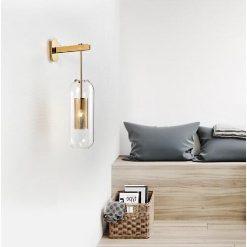 Modern wall hanging simple lighting golden adjustable living room art deco luxury TV background designer bedroom bedside 110v