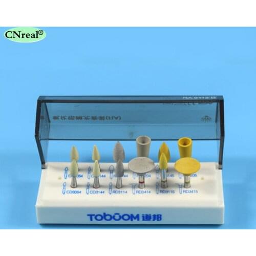 1 Set Dental Full Zirconia Teeth Trimmed High Brightness Polishing Kit for Low Speed Contra Angle Hand Tool RA0112D